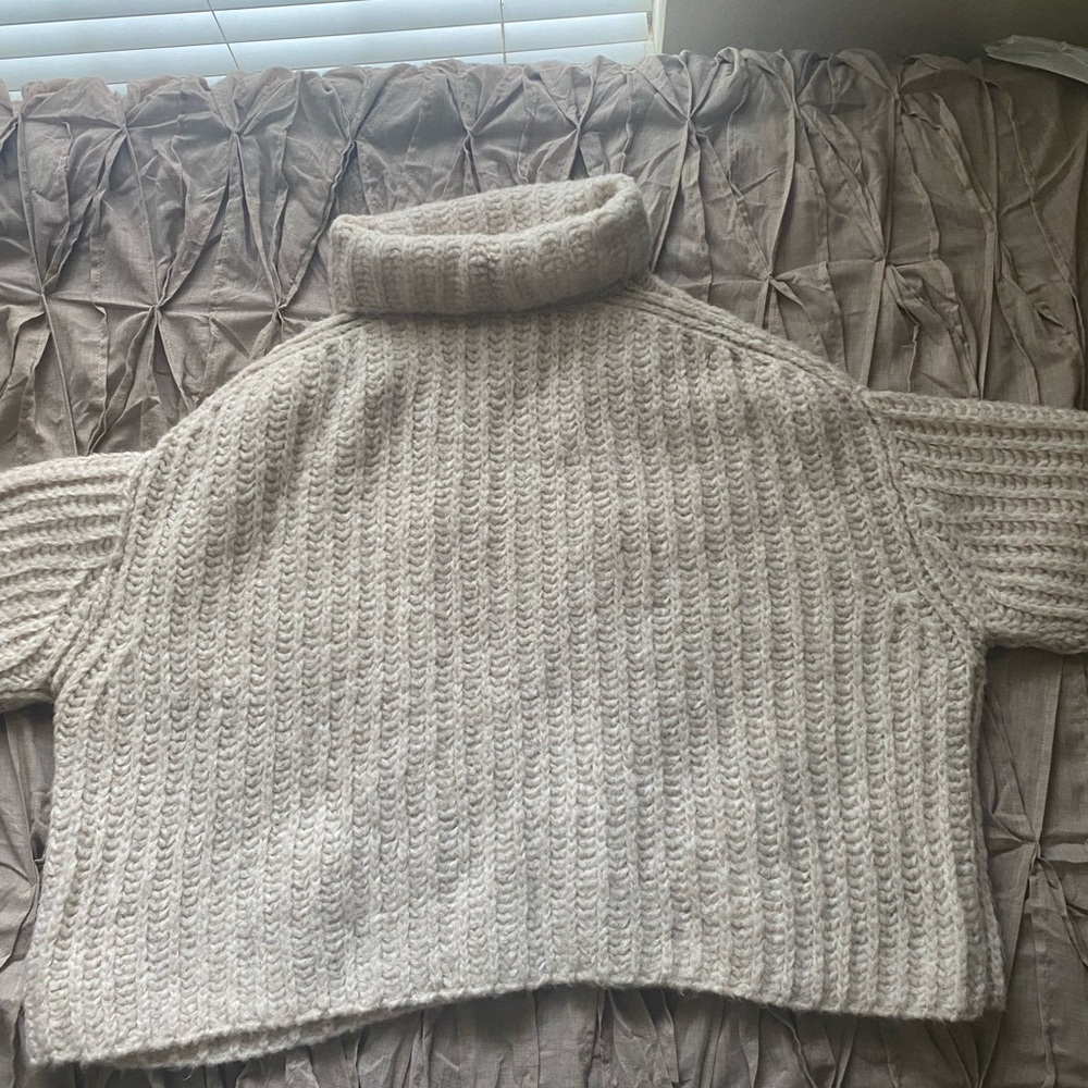 Free people cowl neck chunky sweater - Picture 5 of 7